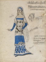 Bakst, Léon - Costume design for the play The Martyrdom of St. Sebastian by Gabriele D'Annuzio