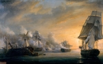 Gilbert, Pierre-Julien - Naval Combat before Cádiz on July 13, 1801
