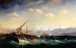 Gudin, Jean Antoine Théodore - Andrea Doria dispersing the Spanish fleet ahead of the Var mouth in 1524