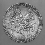 Ursentaler, Ulrich, the Elder - Emperor Maximilian I on Horseback. Thaler Coin from Hall