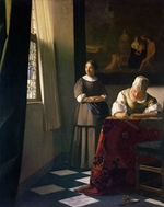 Vermeer, Jan (Johannes) - Lady Writing a Letter with her Maid