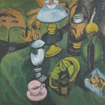 Kirchner, Ernst Ludwig - Still life with lamp