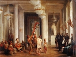 Girardet, Karl - Dance by Iowa Indians in the Salon de la Paix at the Tuileries, Presented by the Painter George Catlin on 21 April, 1845