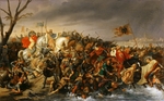 Durupt, Charles-Barthelemy-Jean - Lothair of France defeats Emperor Otto II on the banks of the Aisne, October 978