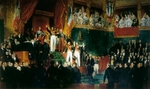 Devéria, Eugène - Louis-Philippe I is sworn in as king before the Chamber of Deputies, 9th August 1830