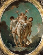 Boucher, François - The Three Graces holding Cupid