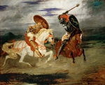 Delacroix, Eugène - Knights Fighting in the Countryside