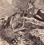 Stassen, Franz - Thor and Hymir Fishing the Midgard Serpent. Illustration for The Edda: Germanic Gods and Heroes by Hans von Wolzogen