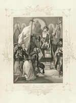 Hess, Peter von - The Metropolitan Germanos raising the banner of freedom (From the Album of Greek Heroism)