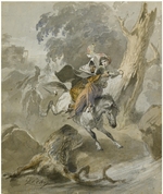 Zichy, Mihály - The Kidnap (From the Series Scènes du Caucase)