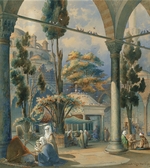 Preziosi, Amedeo - Courtyard of the Sultan Bayezid Mosque in Constantinople