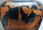 Ancient pottery, Attican Art - Ulysses and the Sirens. Attic pottery