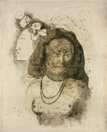 Gauguin, Paul Eugéne Henri - Tahitian Woman with Evil Spirit (L'Esprit veille)