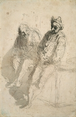 Daumier, Honoré - Two Saltimbanques (Deux saltimbanques)