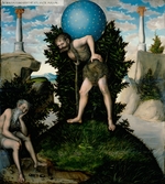 Cranach, Lucas, the Elder - Atlas and Hercules (From The Labours of Hercules)