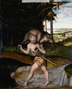 Cranach, Lucas, the Elder - Heracles and the Erymanthian Boar (From The Labours of Hercules)