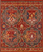 Tibetan culture - Sakya order. Four Mandalas of the Vajravali Series (Thangka)