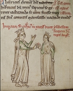 Paris, Matthew - The wedding of Frederick II and Isabella of England (From the Historia Anglorum, Chronica majora)