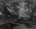 Modersohn, Otto - Winter Evening in Fischerhude