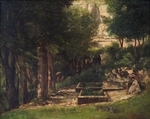 Courbet, Gustave - The Spring in Fouras (A painter and his model)