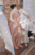 Sorolla y Bastida, Joaquín - The Pink Robe. After the Bath