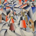 Malevich, Kasimir Severinovich - Morning in the Village after Snowstorm