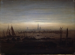 Friedrich, Caspar David - Greifswald in moonlight
