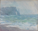 Monet, Claude - Rain in Étretat
