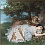 Courbet, Gustave - Young Ladies on the Bank of the Seine