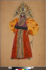 Malyutin, Sergei Vasilyevich - Costume design for the opera The golden Cockerel by N. Rimsky-Korsakov