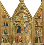 Veneziano, Lorenzo - Portable Triptych with a central Crucifixion
