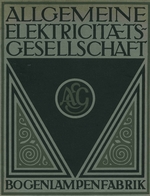 Behrens, Peter - Title page of an AEG product brochure