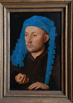 Eyck, Jan van - Portrait of a man with a blue chaperon (Man with Ring)