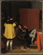 Ingres, Jean Auguste Dominique - Aretino and the Envoy of Charles V