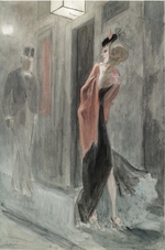 Rops, Félicien - Street corner, four in the morning (Parodie humaine)