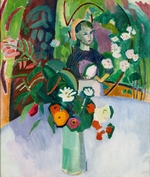 Dufy, Raoul - Jeanne with Flowers