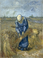Gogh, Vincent, van - Peasant Woman Binding Sheaves (after Millet)