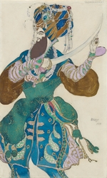 Bakst, Léon - Costume design for the ballet Scheharazade by N. Rimsky-Korsakov