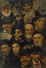 Monteverde, Filippo - Group Portrait with the Artist's Self-Portrait in the Centre