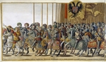 Hogenberg, Nicolas - Ceremonial Procession in Bologna on the Occasion of Charles V's Coronation. Sheet 31-32