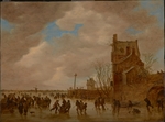 Goyen, Jan Josefsz, van - Ice pleasures in front of a bridge tower