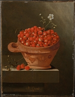 Coorte, Adriaen -  Still life with strawberries in a clay pot