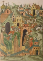 Anonymous - Ivan III sends Fyodor Kuritsyn as an ambassador to Hungary (From the Illuminated Compiled Chronicle)