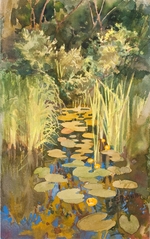 Polenova, Elena Dmitryevna - Backwater in Abramtsevo