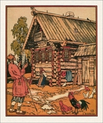 Bilibin, Ivan Yakovlevich - Illustration to the The Tale of the Fisherman and the Fish