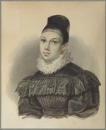Bestuzhev, Nikolai Alexandrovich - Portrait of Yelizaveta Petrovna Naryshkina (1801-1867)