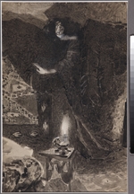 Vrubel, Mikhail Alexandrovich - Illustration to the poem The Demon by Mikhail Lermontov