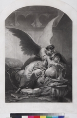 Zichy, Mihály - Tamara and Demon. Illustration to the poem The Demon by Mikhail Lermontov