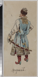 Simov, Viktor Andreyevich - Costume design for the opera The Merchant Kalashnikov by A. Rubinstein
