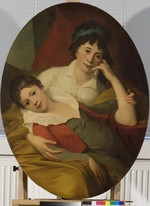 Anonymous - Portrait of Ekaterina Fyodorovna Muravyova-Apostol (1771-1848) with son
